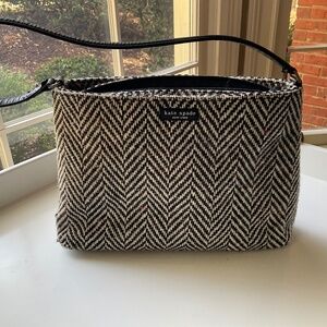 Vintage Kate Spade Wool Herringbone Tweed Handbag